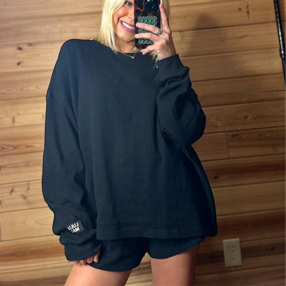 lulu mac black waffle set nwt - Picture 3 of 3